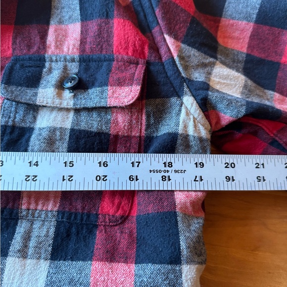 J.Crew Men’s‎ Size Small Red Black Plaid Long Sleeve Cotton Sherpa Lined Shacket - Picture 7 of 8
